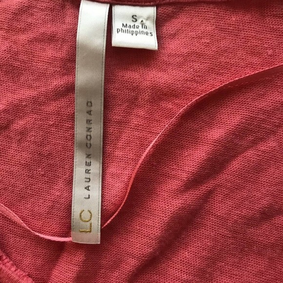 LC Lauren Conrad Woman's Crew Neck Sleeveless Lace Front Blouse Sz S - Picture 6 of 6